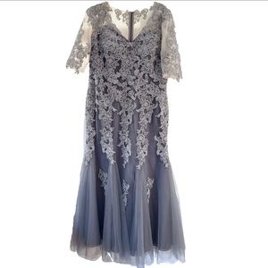 JJs House Grey Embroidered Tulle Dress ▫️⚜️🤍